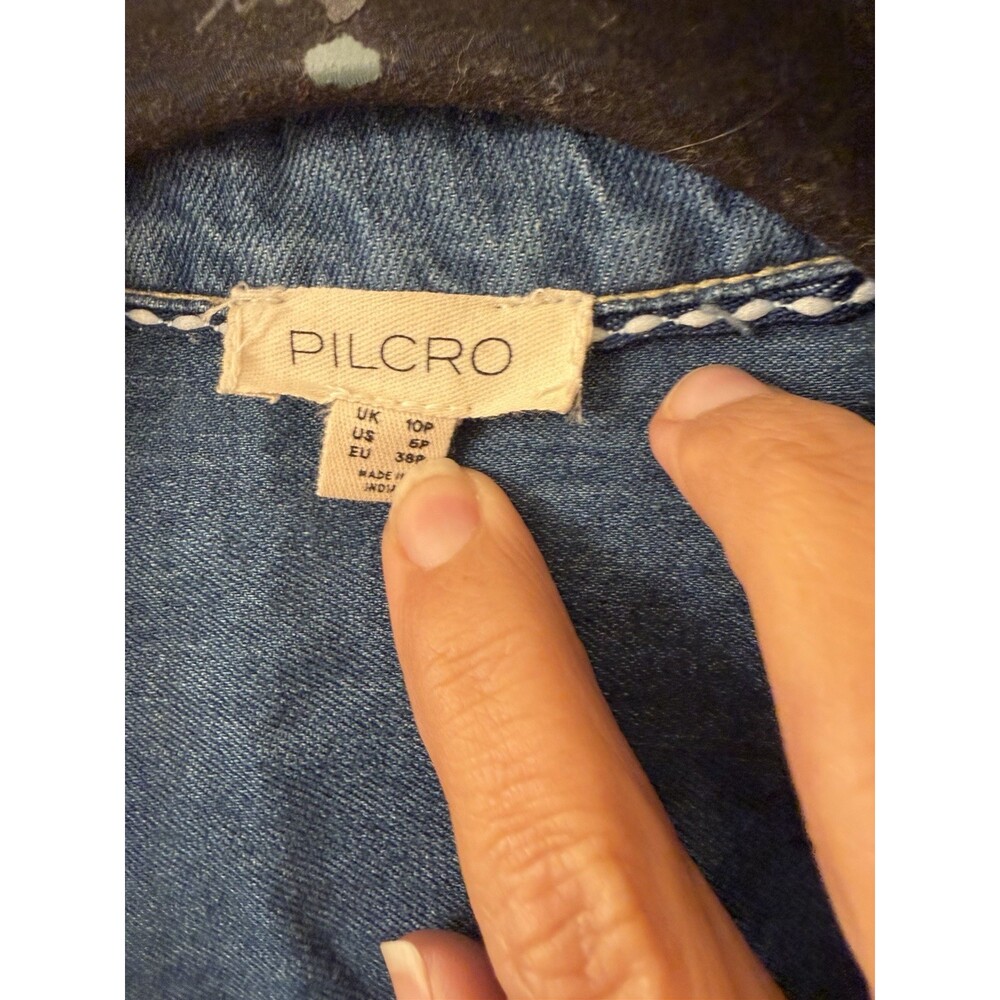 Pilcro Blue Denim Button-Front Midi Dress - Picture 8 of 9
